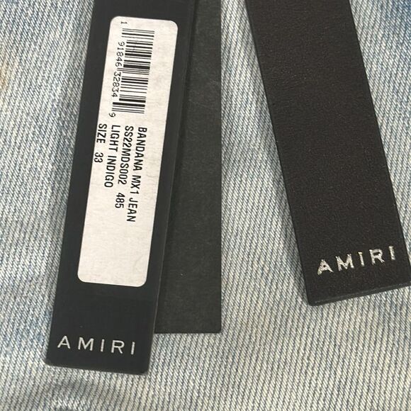NWT! Amiri Bandana MX1 Jean in light indigo! - Picture 2 of 8